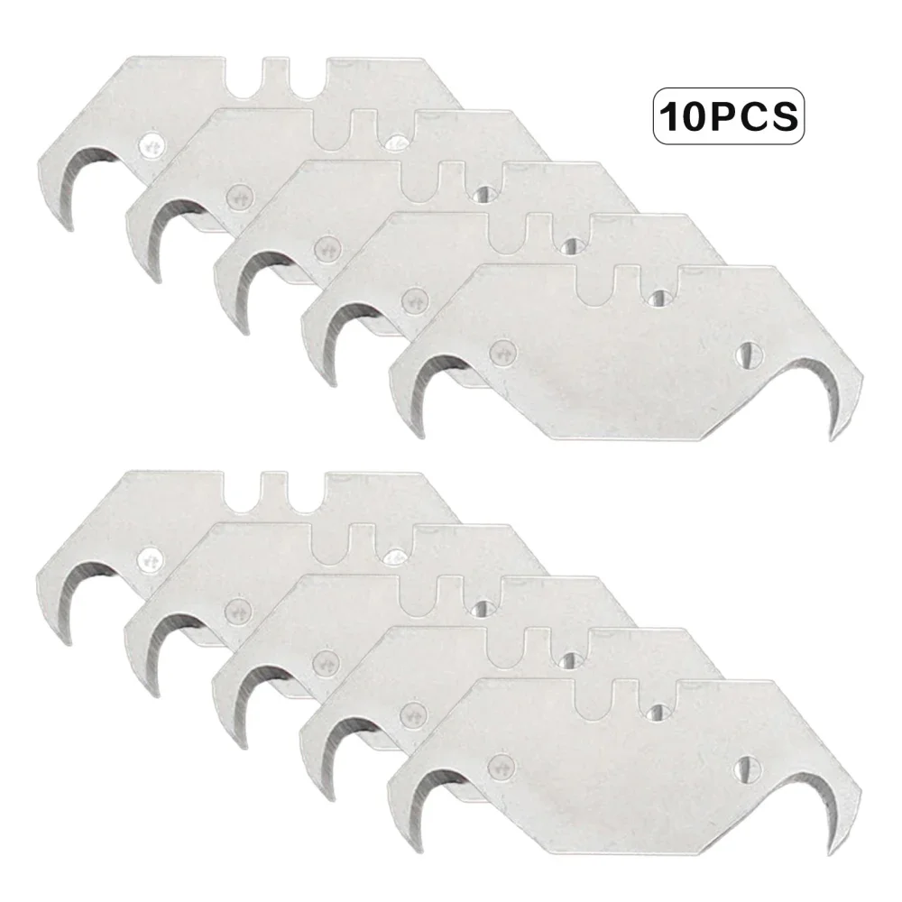 Hook Blade Floor Cutter Knife Fukuoka Trapezoid Cuts And Trims 10 Pieces Boxed Steel Wear-resistant Sturdy Horn Blades