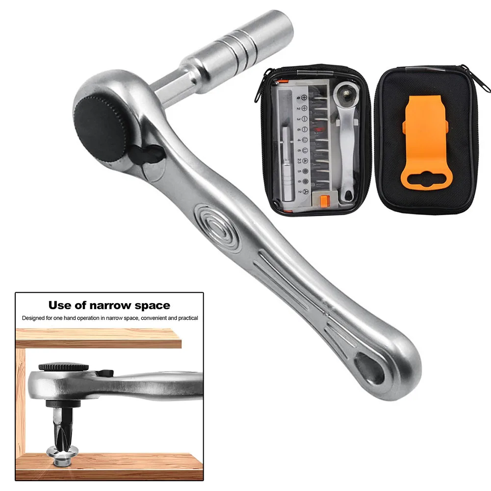 Cacciavite a cricchetto portatile in acciaio al cromo vanadio 25 * 85 * 22mm Design efficiente Magneti forti Applicazioni versatili