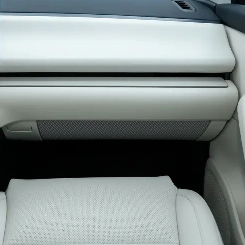 ل Leapmotor B01 B10 C01 C10 C11 C16 ألياف الكربون الجلود باب السيارة مكافحة ركلة منصات تقليم صندوق القفازات ملصق الملحقات الداخلية #2