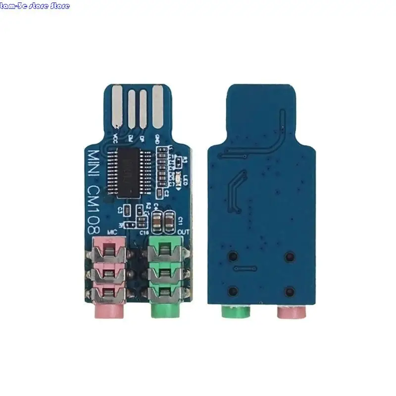 

D0UA USB Sound Card Driver USB Sound Card External Adapter CM108 Chip For Laptop