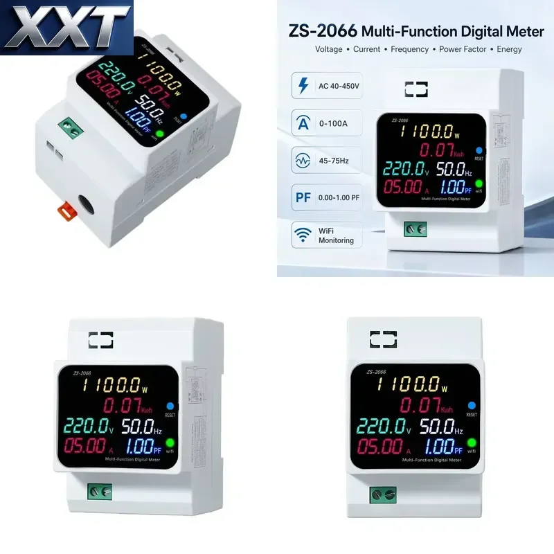 XXT WiFi DIN Rail Smart Power Digital Electric Energy Meter Remote Consumption for Home Industrial Power