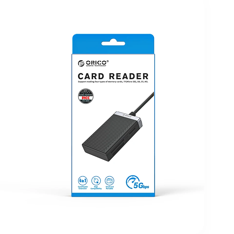 ORICO USB 3.0 USB SD Card Reader 4 in 1 Memory Card Reader ORICO USB 3.0 USB SD Card Reader 4 in 1 Memory Card Reader