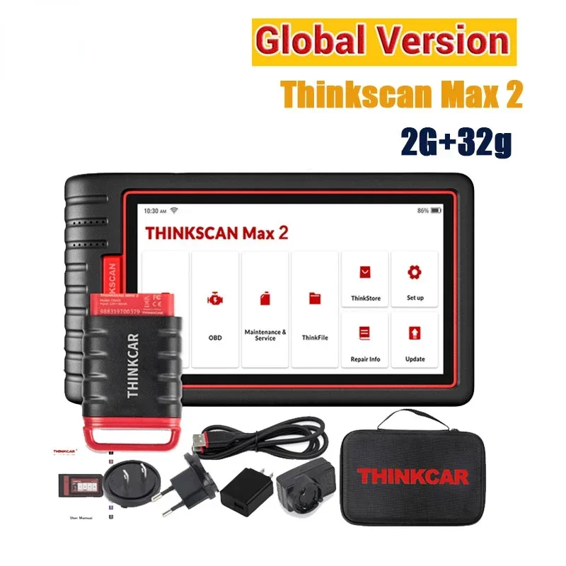 Newest Orginal ThinkCar THINKSCAN Thinktool Max Max 2 OBD2 Scanner Full System OBD2 Scanner AF DPF IMMO 28 Reset ECU Coding