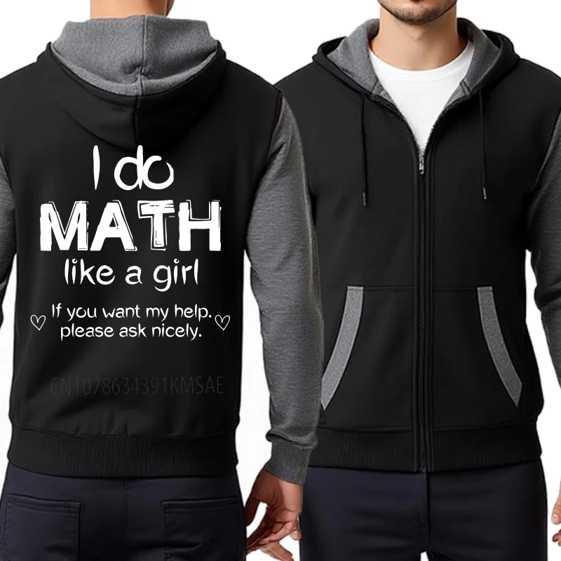 Todos os dias para seu moletom com capuz de lã que eu faço a matemática como uma garota se você deseja meu ajuda, pergunte muito vintage, treino pesad