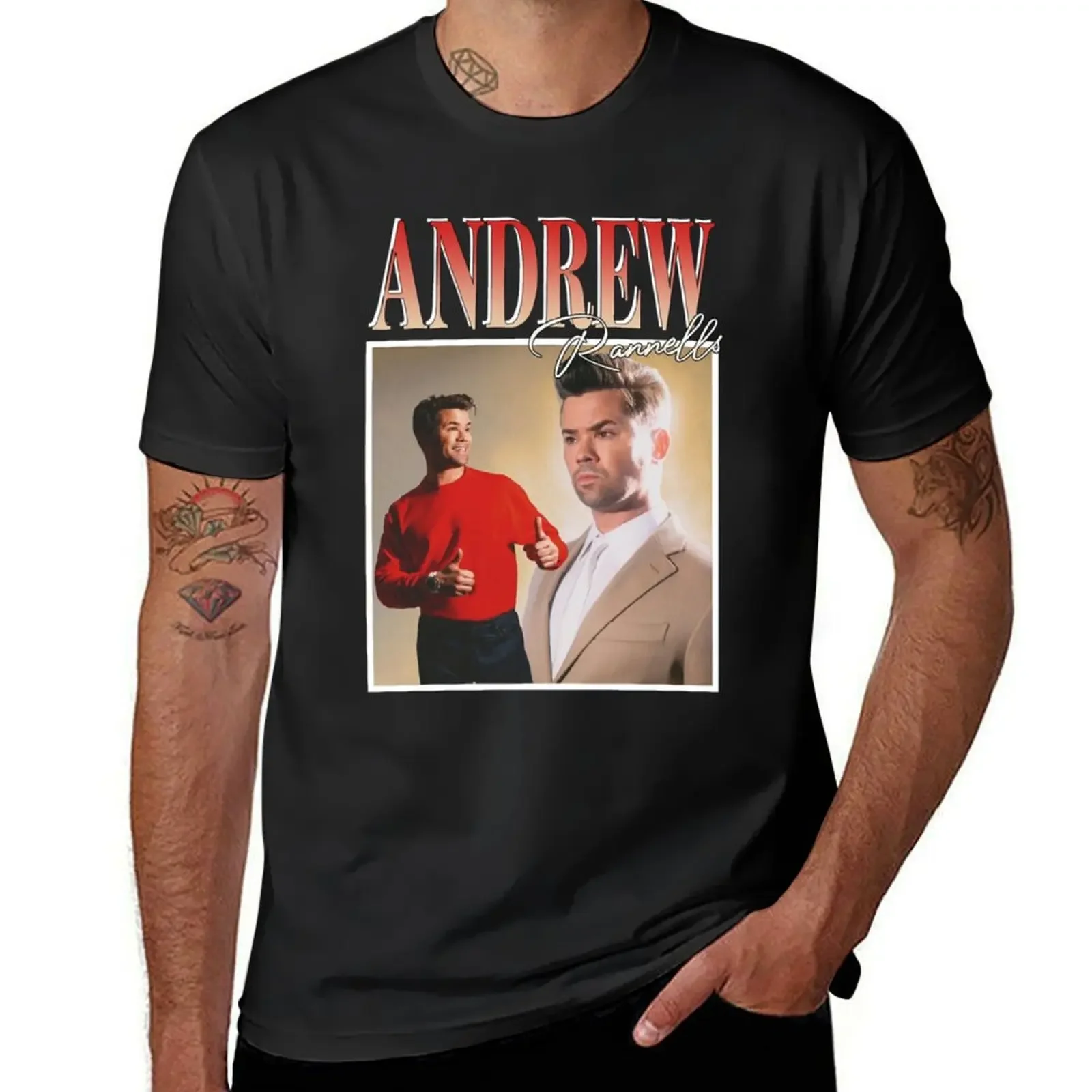 Andrew Rannells T-Shirt vintage graphic tee korean fashion cotton graphic tees black t-shirts for men