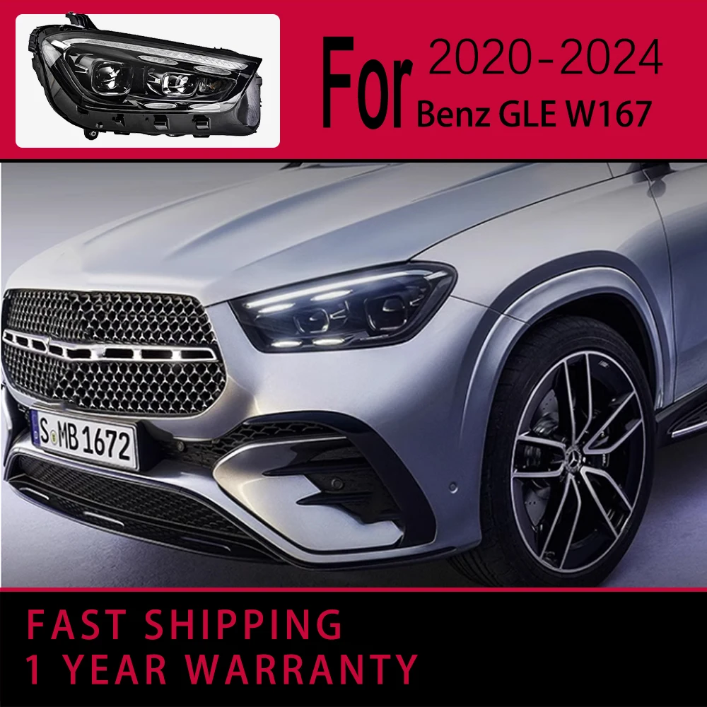 Car Lights for Benz GLE W167 LED Headlight 2020-2024 W167 Class Head Lamp Drl Projector Lens Automotive