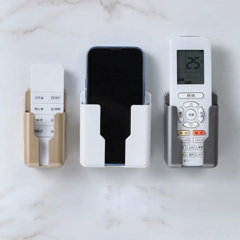 

Storage Rack Remote Control Holder Wall Mounted Storage Boxes Self Adhesive Wall Holder Racks for Household Organizer Supplies