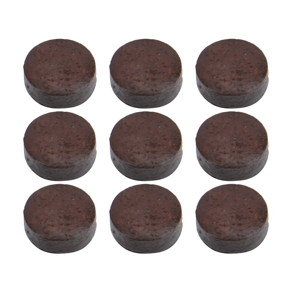 

50pcs Billiard Accessories 13MM Pool Billiard Cue Tips Cowhide Storage Box Billiard Cue Tips Red Brown Pool Stick Tips Pool Game