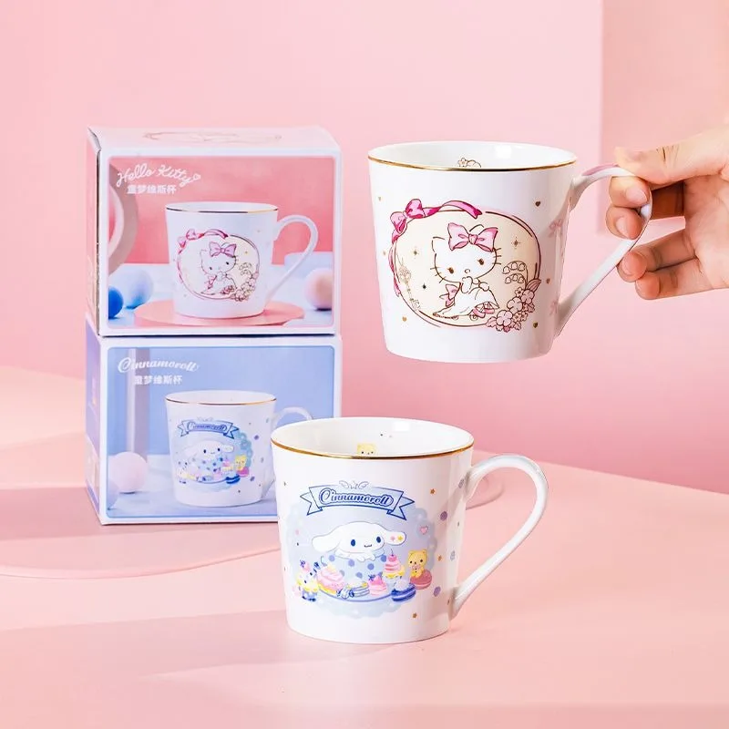 مرحبا كيتي سينامورول أنيمي Kawaii سانريو كوب ماء لطيف الكرتون زجاجة القهوة المنزلية سينامورول هدايا عيد ميلاد للأطفال