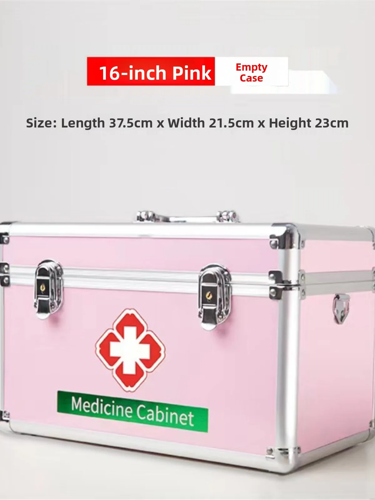 

Pink Aluminum Alloy Medical Case Emergency House Call Thiened Home Use Large And Small Size Home Health Storage Full Set