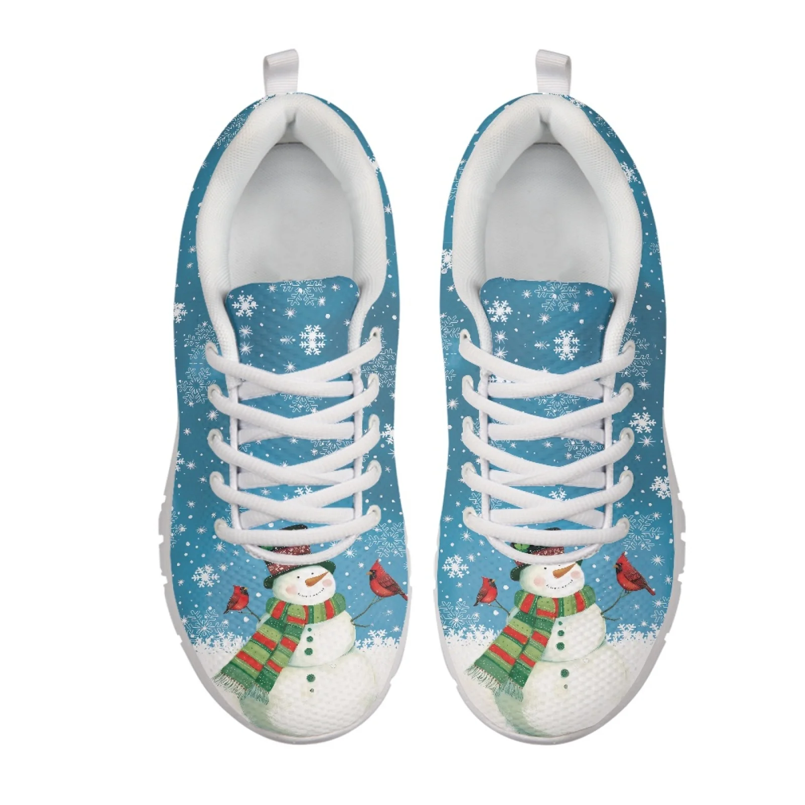 Coloranimal Casual Anti-Slip Walking Sneakers for Men Women Running Shoes for Training Snowflake Print