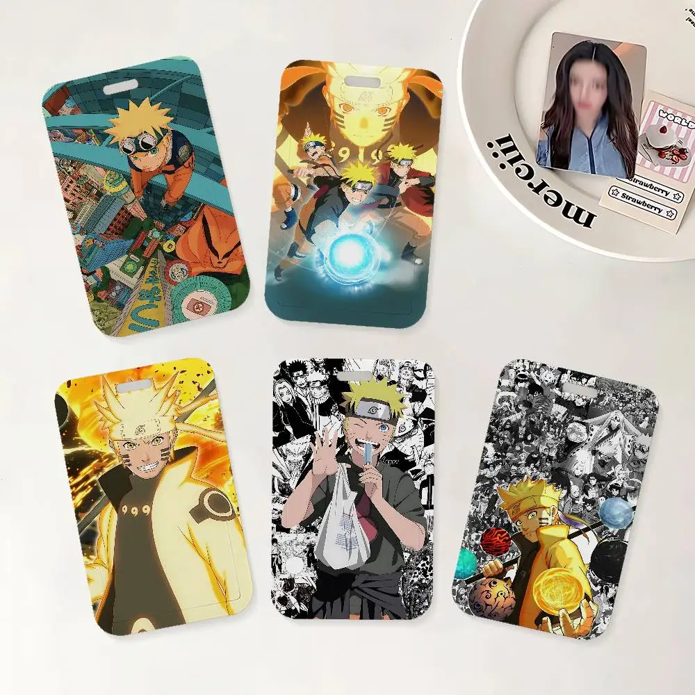 Anime Naruto Uzumaki Ausweishalter mit Etui für Büro, Schule, Namenskarte und Ausweise