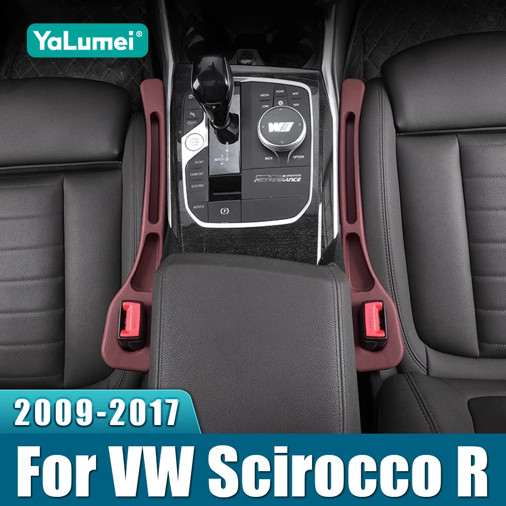 Para Volkswagen VW Scirocco R 2009 2010 2011 2012 2013 2014 2015 2016 2017 2 uds asiento de coche Universal tiras a prueba de fugas almacenamiento