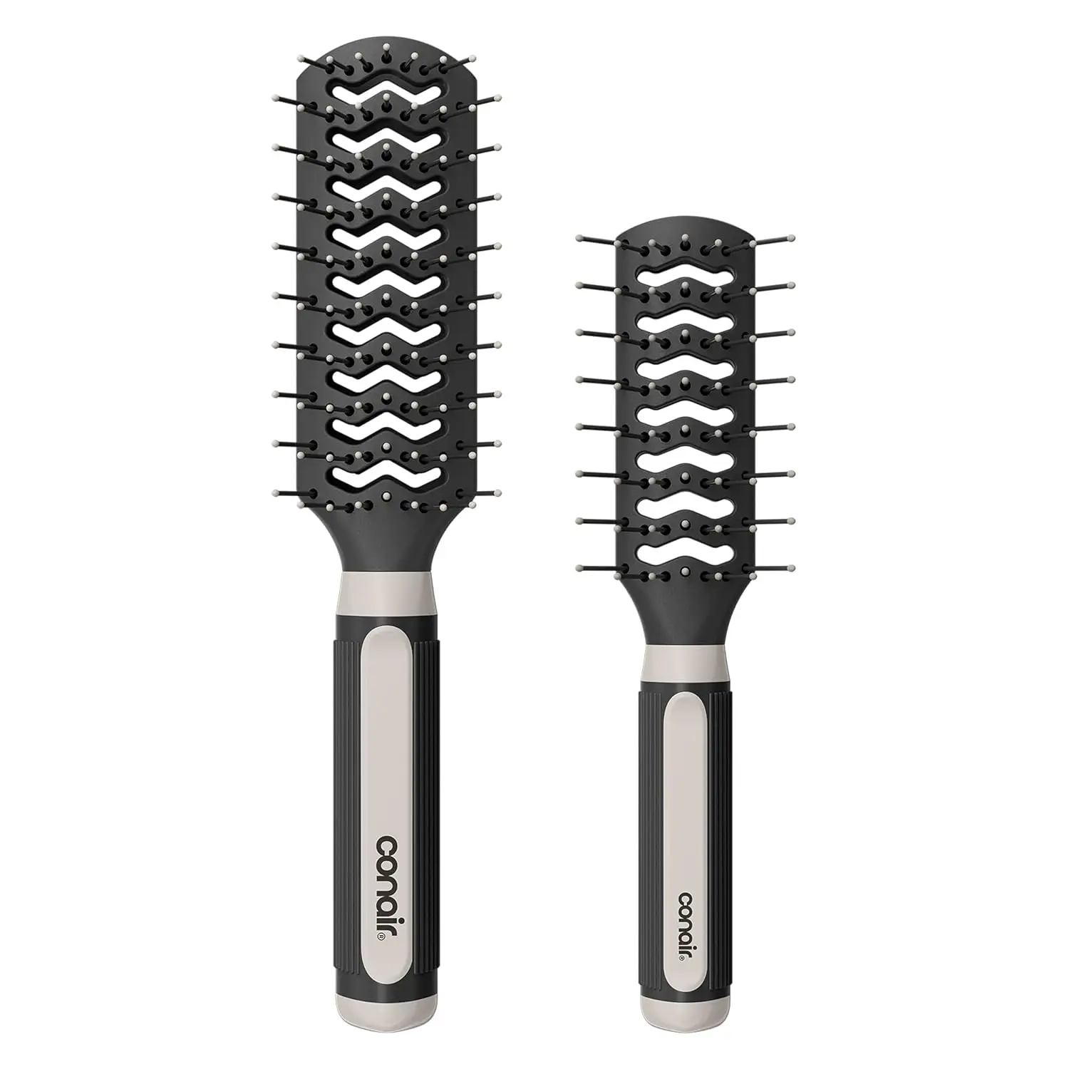 Vented Hair Brush Set with Ball-Tipped Bristles for Faster Drying and Smooth Styling