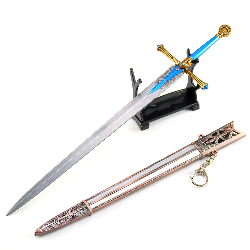 30 cm Carian Knight's Sword met schede Middeleeuws zwaard Speelgoedmes Model Samurai Katana Metaal Unedged Crafts Ornamenten Collectie