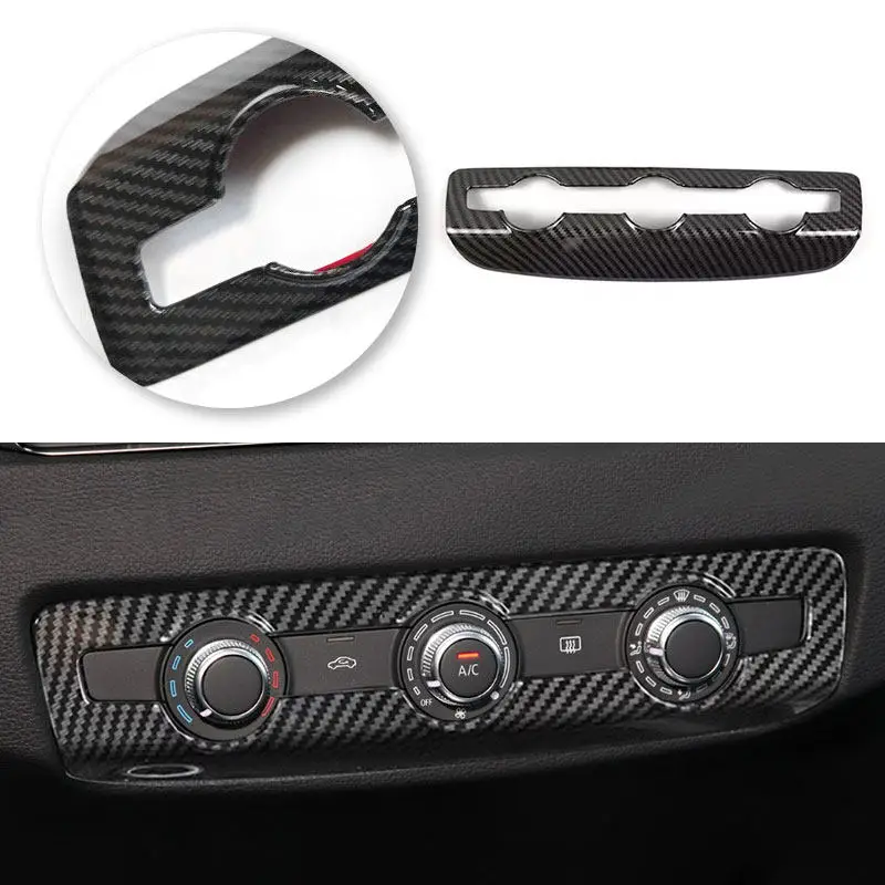 

Car Interior ABS Carbon Fiber Air Conditioning Knob Cover Trim Protective For Audi A3 8V S3 2015 2016 2017 2018 2019 2020