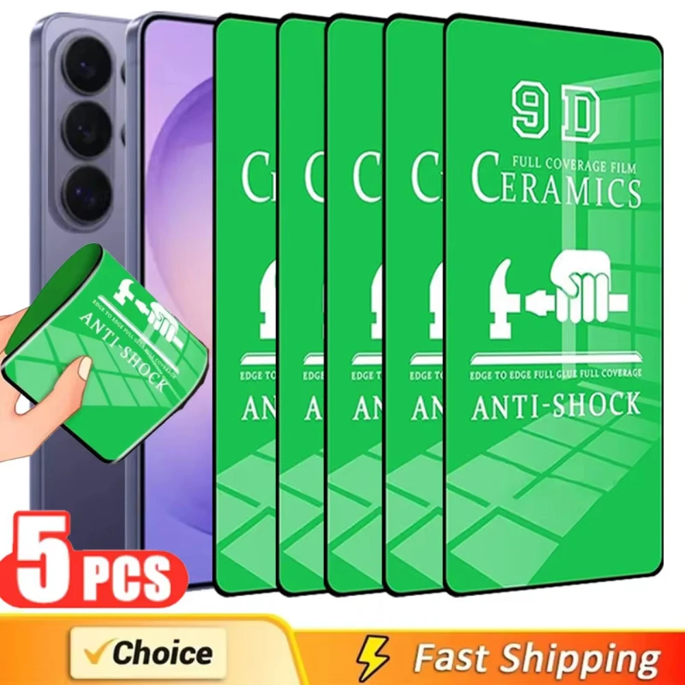 5PCS Ceramic Film For Samsung Galaxy S26 Ultra S24 S25 Ultra S23 S22 S21 Plus S20 Full Cover Protective Film Screen Protector