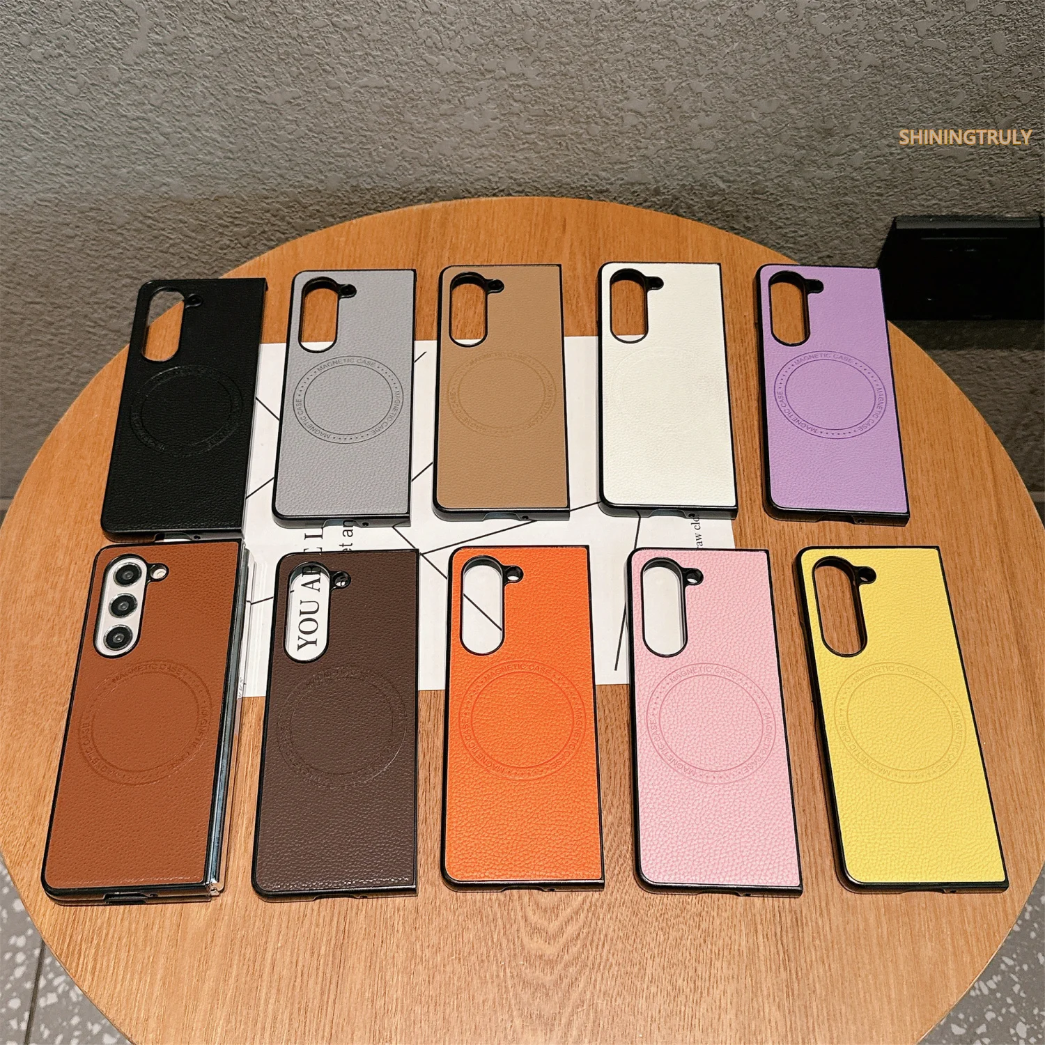 Case for Galaxy Z fold 6 4 3 Preimum PU Leather Case for Magsafe Wireless Charge For Samsung Galaxy ZFold 5 4 3 Couqe Funda