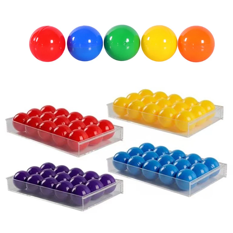 3.8cm Plastic Lottery Ball Raffle Drawing Balls PP Hollow Openable Game Ball Activity Interesting Game Balls Props for Party
