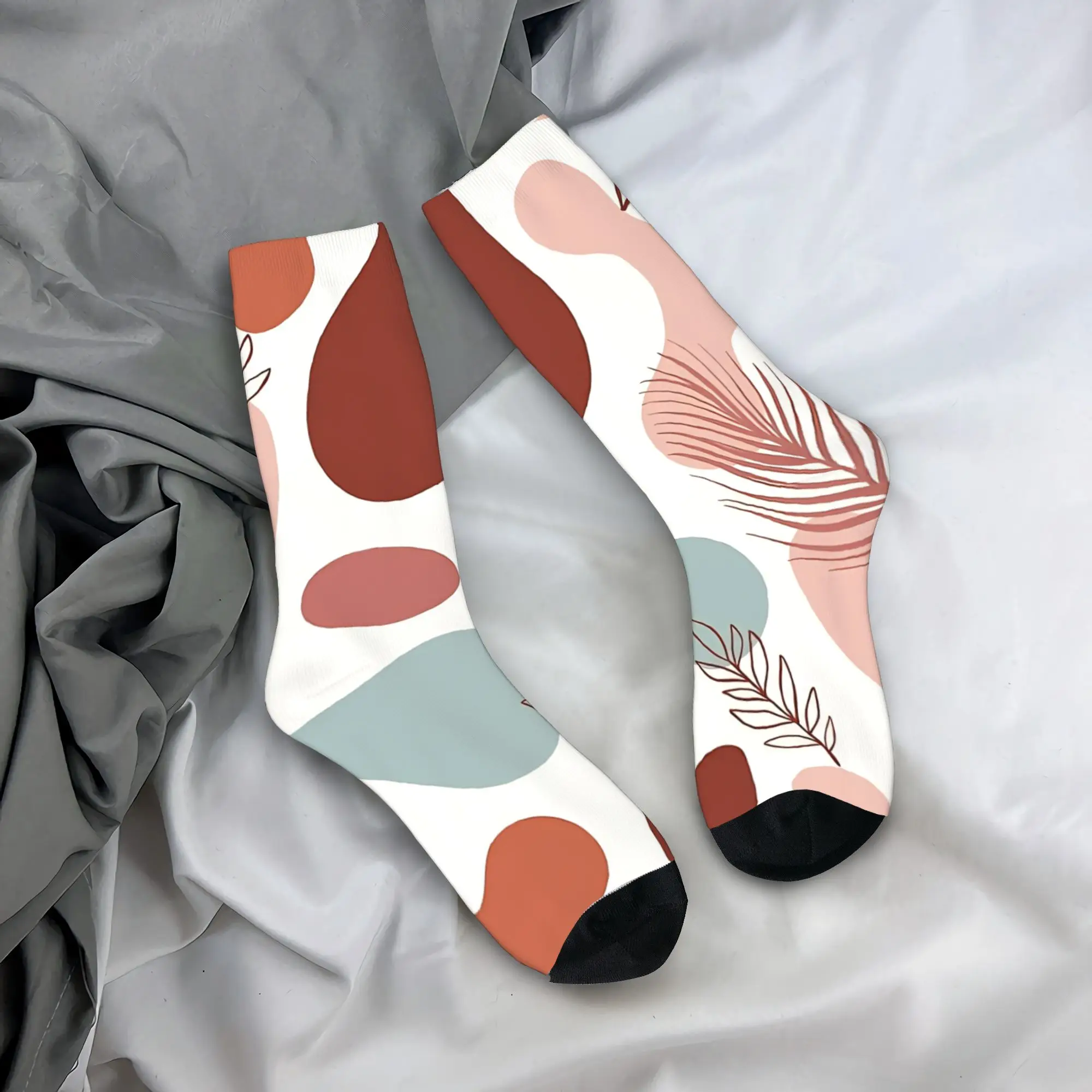 

Носки с богемным узором, повседневные носки, осенние нескользящие носки для пар, удобные носки с графическим принтом для активного отдыха и спорта