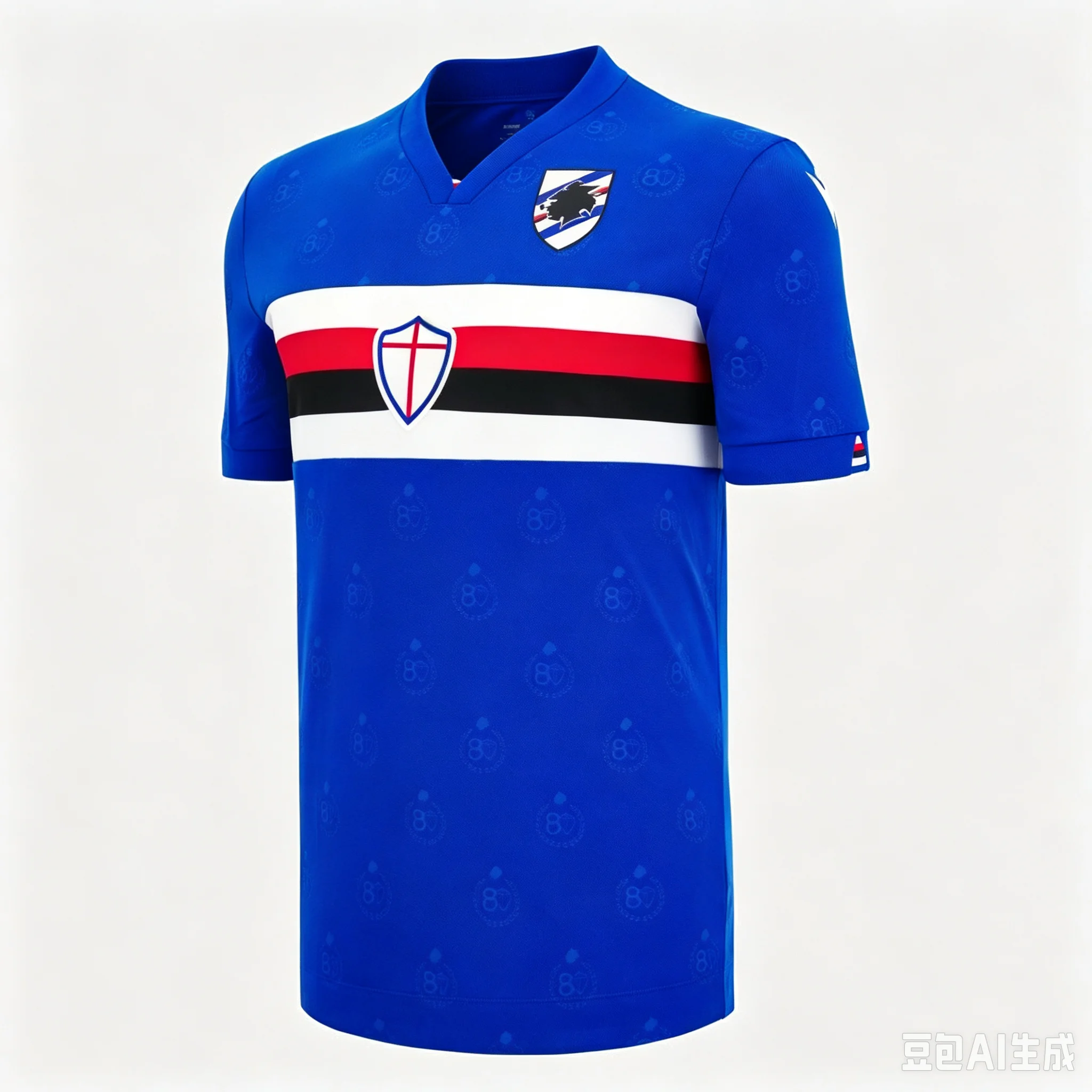 2026/27 Season Sampdoria Polo Collar Unisex Football Jersey Shirt, Summer Sport Breathable Mesh Quick Drying Vintage Jersey