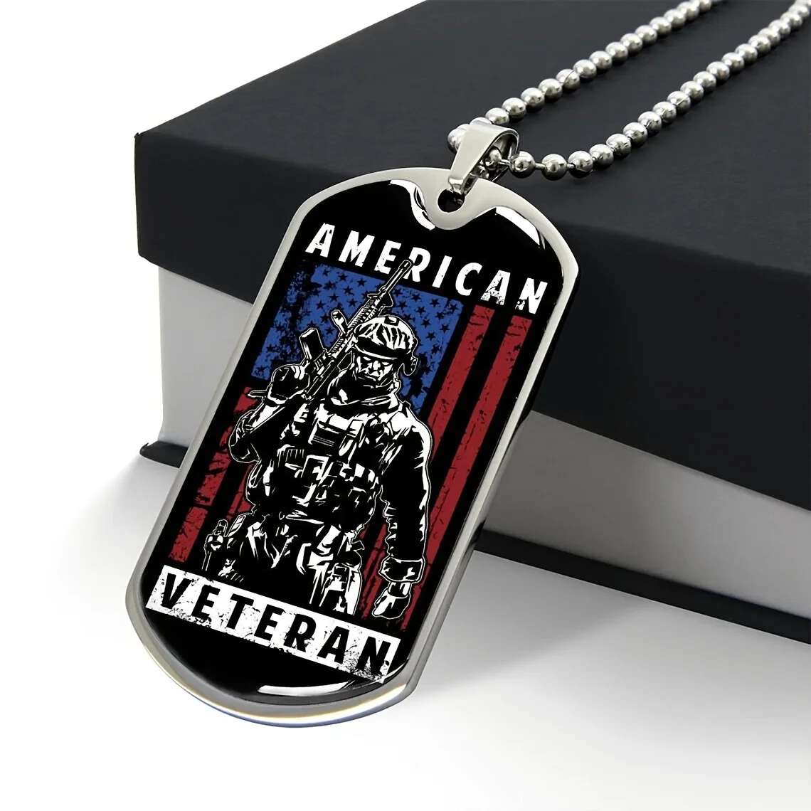 Dog Tag Pendant Necklace, Graduation Anniversary Birthday Gift For Men image 3