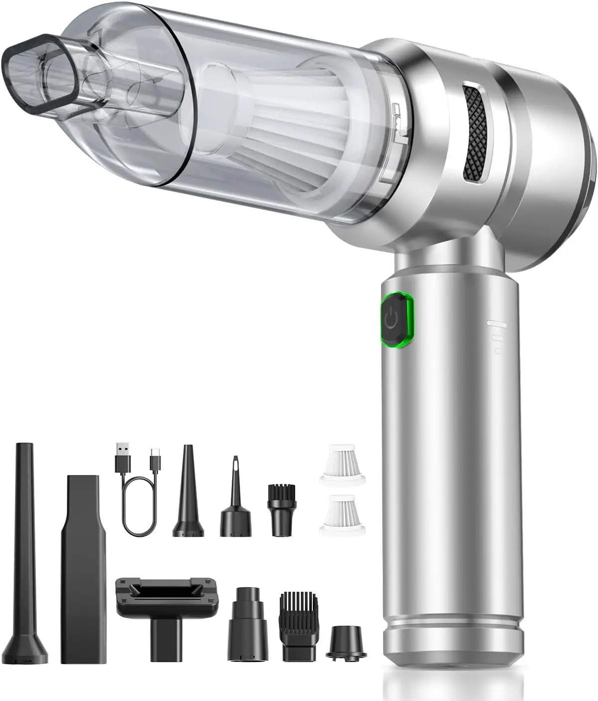 Portable Cordless Car Vacuum Cleaner, 24000PA Suction, 3 Modes, Type-C Charging, Handheld for Home & Auto Cleaning
