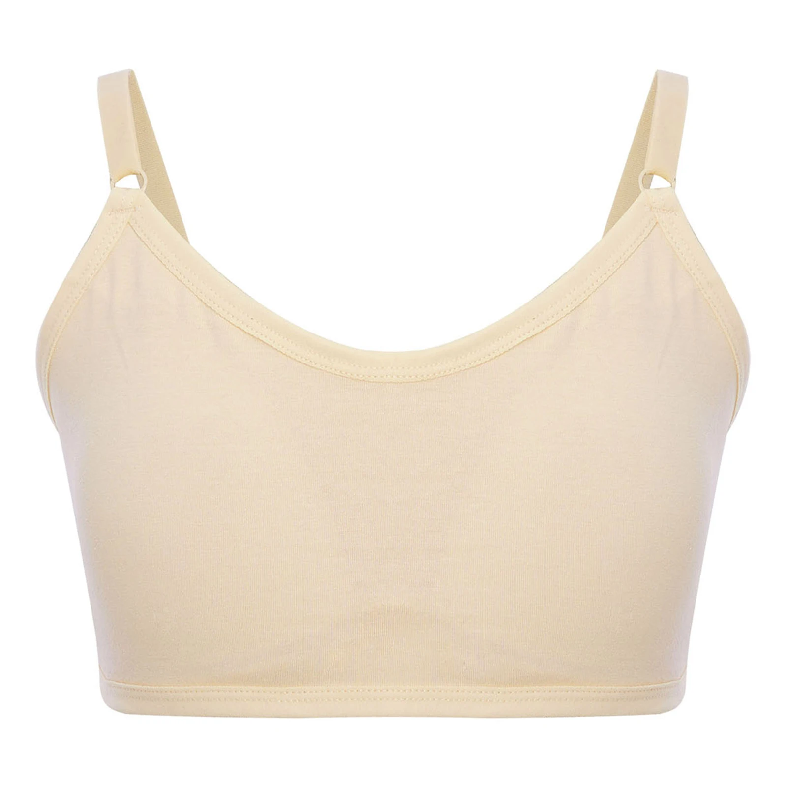 Teenage Training Bra Teens Puberty Girls Camisole Innerwear Developmental Kids Padded Camis Underwear for Dance Sports Running