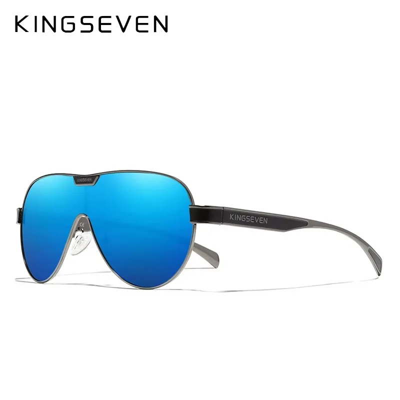 

KINGSEVEN New Oversized Sunglasses Men And Women Polarized Mirror Lens Goggles UV Protection Men's Glasses Stainless Steel N7762