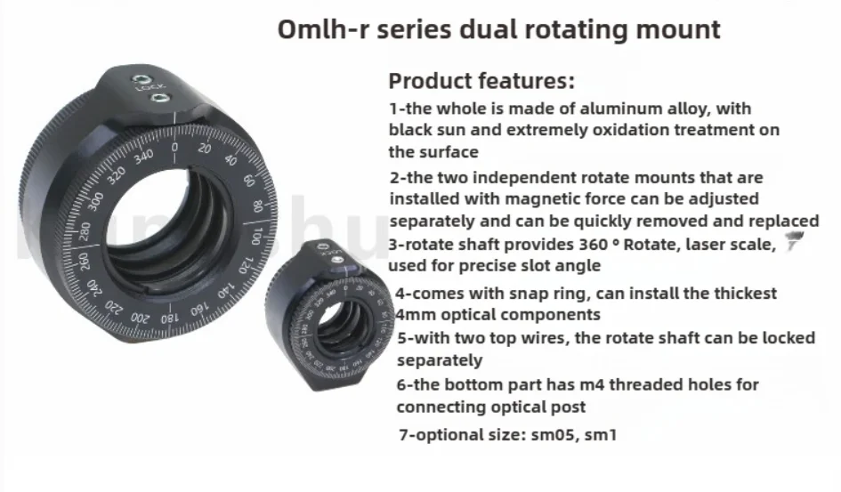 OMLH-R Series Double Rotary Lens Mount\ Frame\ SM05\ SM1
