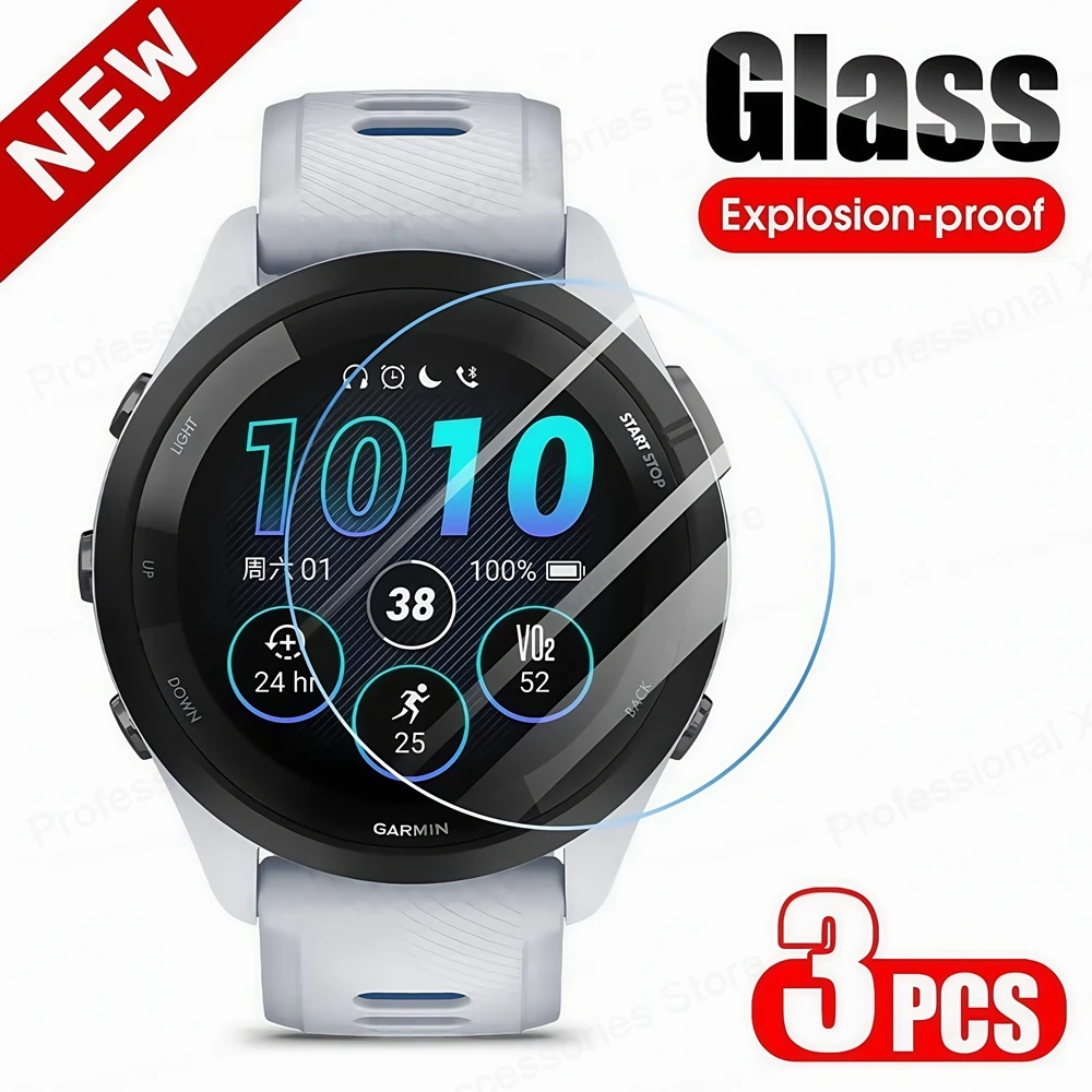 

3Pcs Tempered Glass For Garmin Forerunner 165 935 245 Music 735XT 745 Screen Protector Ultra-HD Clear Anti-scratch Watch Film