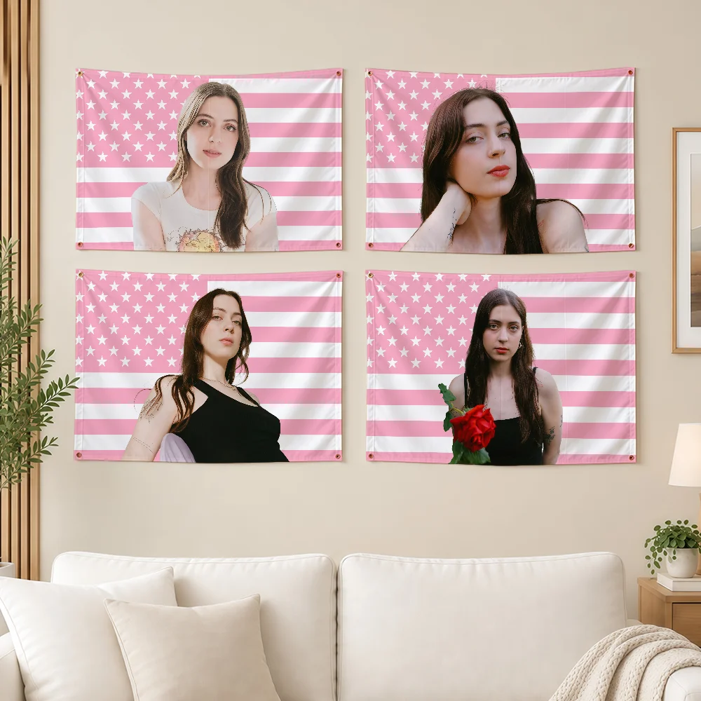 Lizzy McAlpine Angel Flag Durable Outdoor Decoration Indoor Design Patio Festive Classic Pole Wall Room Banner