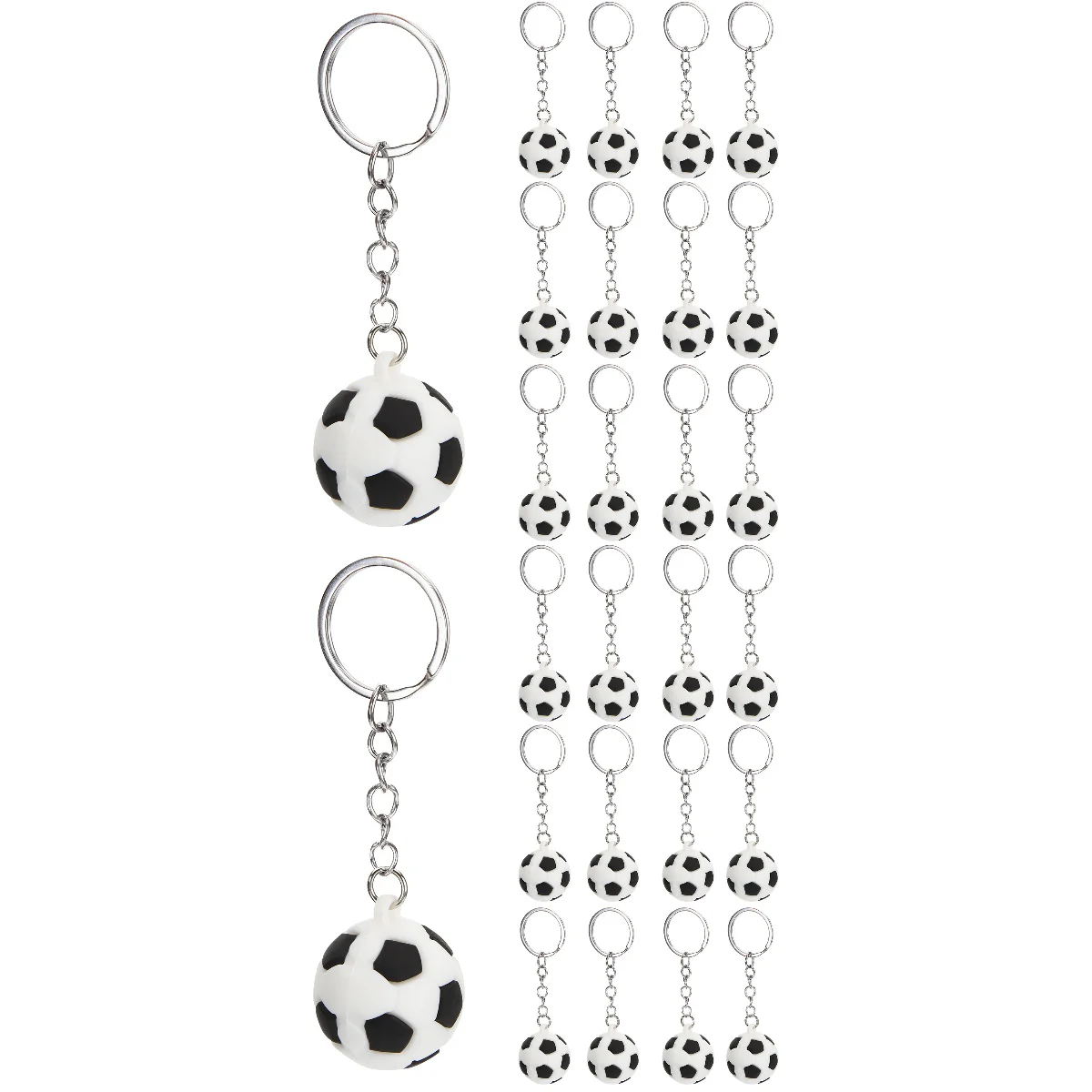 Set of 2 Decorate Football Keychain Chains Rugby Keychains Soft Rubber Birthday Gift