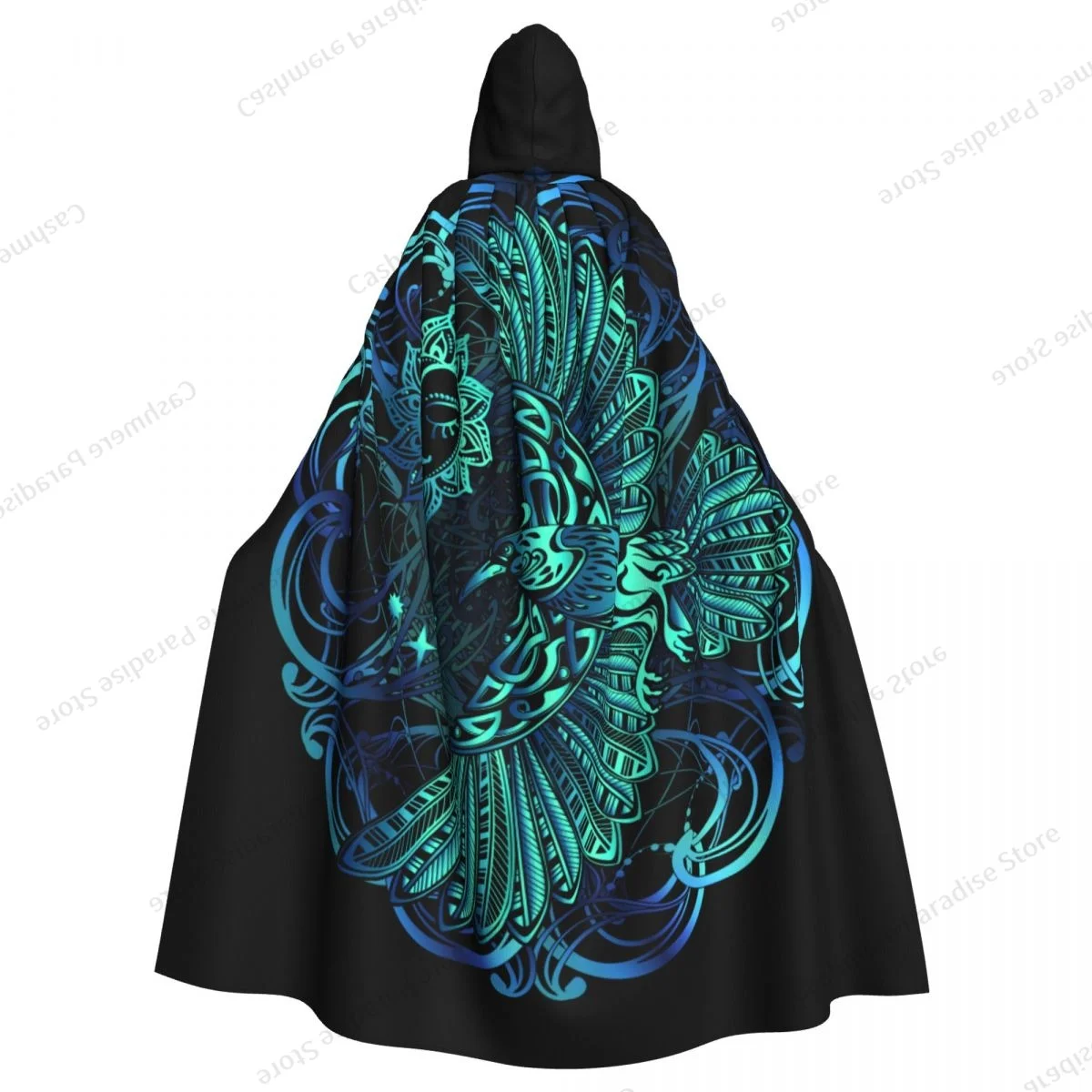 

Long Cape Cloak Raven Yggdrasil Tree Hooded Cloak Coat Hoodies Elf Purim