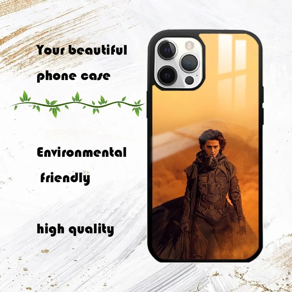 D-DUNE Movie Timothee Chalamet Phone Case For iPhone 16 15 14 13 12 11 Pro Max Plus Mini PC Fashion mirror phone case