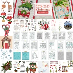 New Christmas Reindeer Cookies Florals Clear Stamps Cutting Die Stencil Hot Foil Wax Stamper for DIY Making Card
