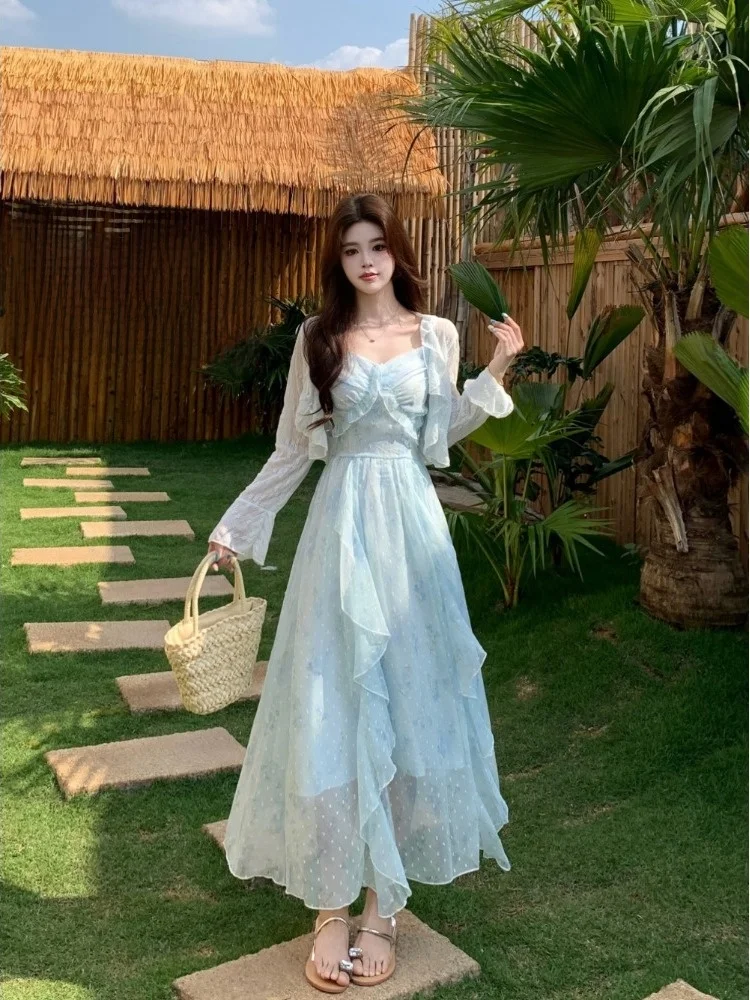 Elegant plus Size Women's Spring Outfit Short Sleeve Blouse And High Waist Skirt with Lace Trim Outerwear Two Piece Set