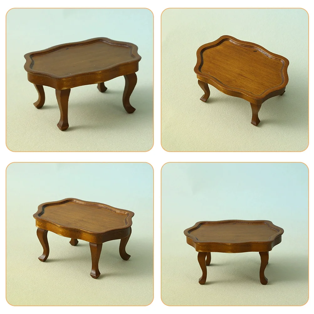 Coffee Table Furniture For Kitchen Miniature Desk Living Room Small Space Decor Miniature Table Decor Accessories Playset