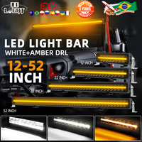 CO LIGHT 42inch Dual Row LED Light Bar 100000LM Anti-Glare Offroad Work Lights White&Amber DRL Auxiliary Flood Diving Combo Beam