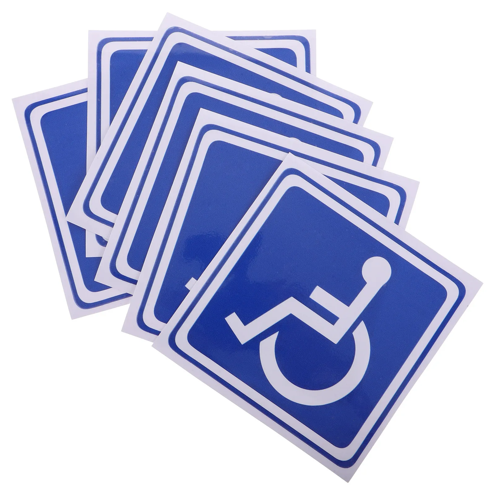 

6 Sheets Disabled Wheelchair Sticker Set Left-Facing Self-Adhesive Automotive Vehicle Accessory for Car Window Body Panels