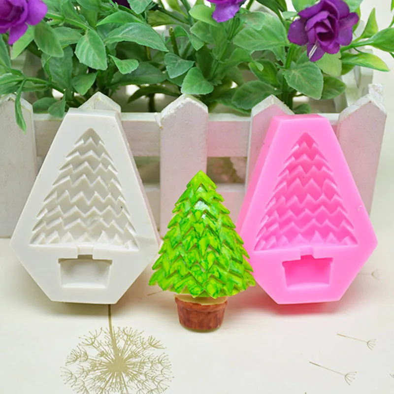 

Pine Christmas Tree Chocolate Silicone Mold Fondant Cake Candy Molds Cookies Pastry Biscuits Mould Baking Cake Decoration Tools