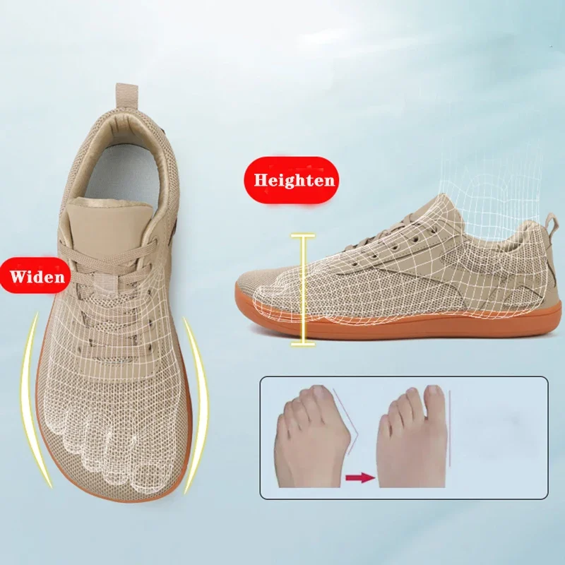 Men's Wide-toe Barefoot Walking Shoes Minimalism Is Suitable For Gym Driving Office Badminton Shoes Ladies Yoga Shoes Dance Shoe