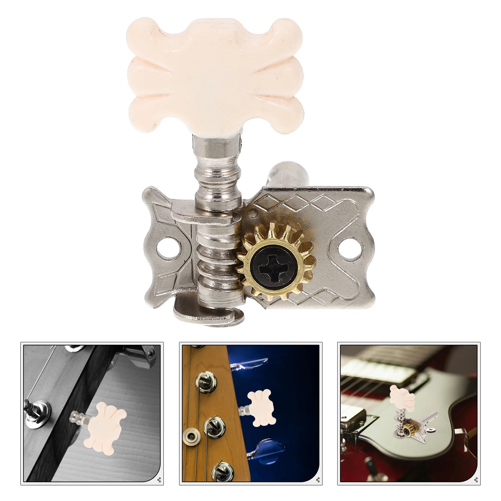 

Universal Guitar Tuning Pegs Machine Heads Keys for Folk Acoustic Durable Metal Strings Improve Sound