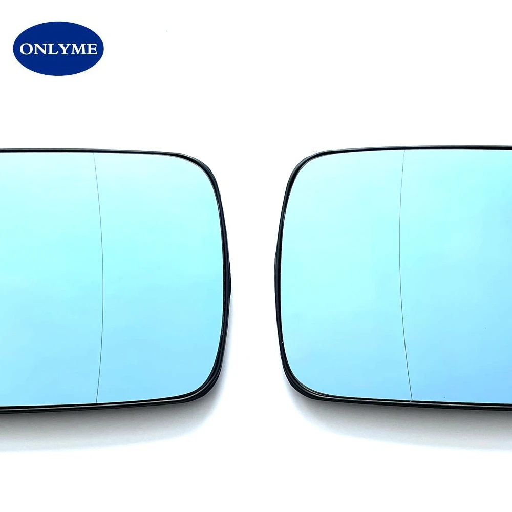 Car blue wide angle heated mirror glass for BMW 3 E36 (1990-1998) / 5 E34 ( 1988-1995) / 5 E39 (1996-1997) / E46 (1998-2005)