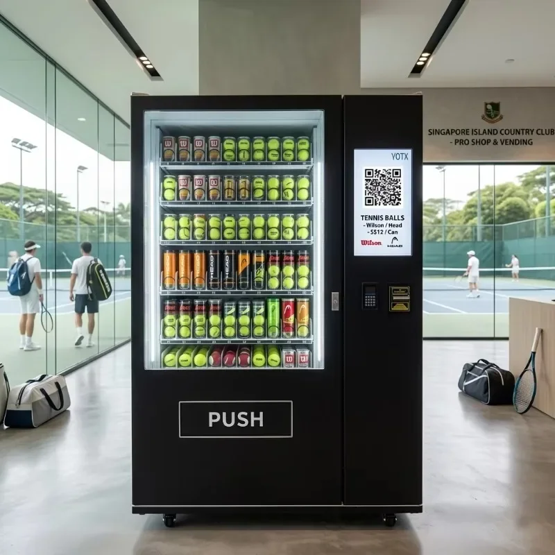 Customized Tennis Ball Vending Machine Touch Screen Cashless Payment Weatherproof Outdoor Sports Ball Dispenser Equipment