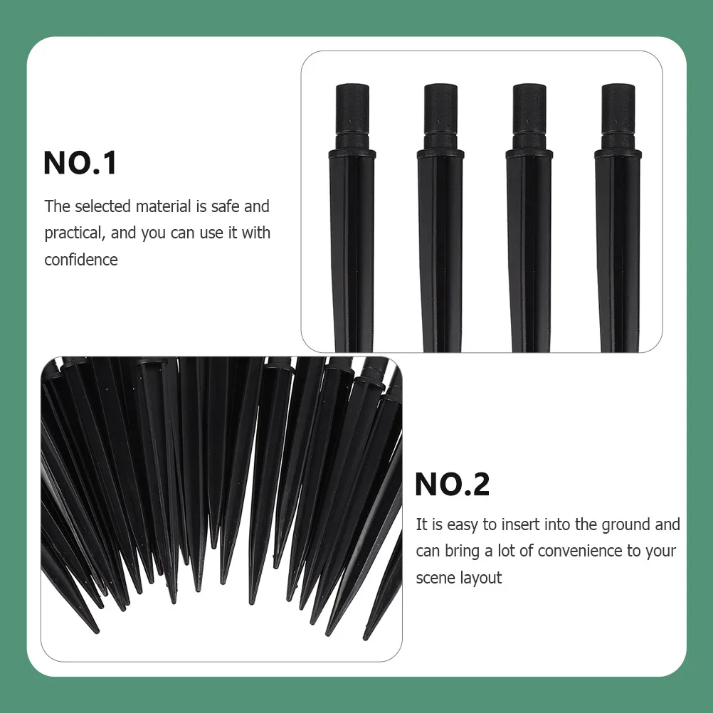 

25 Pcs Ground Luminous Lamp 14x140mm M8 Hole Plastic Spikes for Garden Decor Landscape LED Lights Scene Layout Accessories