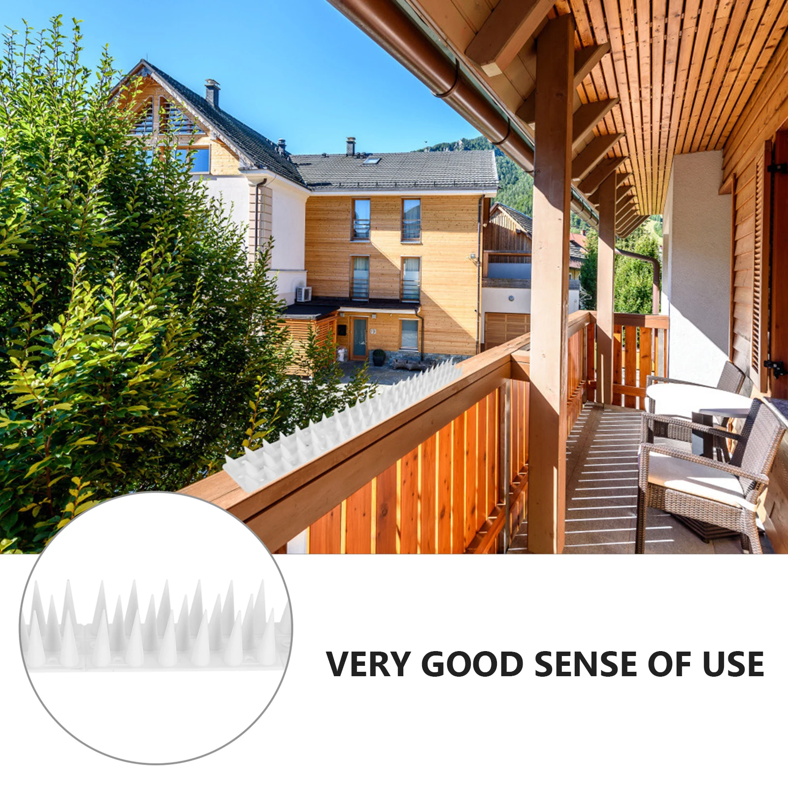 

10 Sets Plastic Bird Deterrent Spike White Anti Pigeon Spikes Roofs Chimneys Gardens Humane Control Solution Prevent