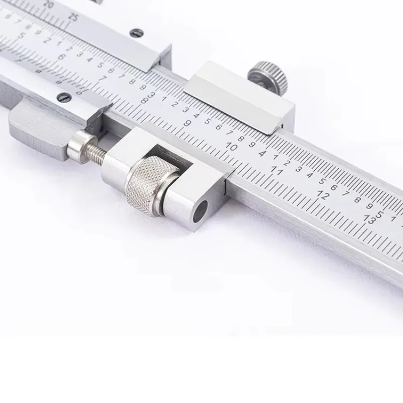 Dasqua alta qualidade 0-300mm 0-500mm 0-600mm 0-1000mm paquímetro analógico de aço inoxidável vernier tamanho grande com mandíbula longa