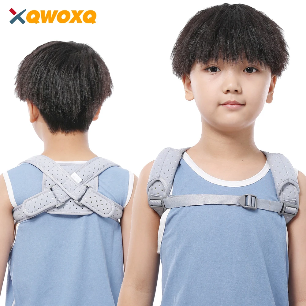 Posture Corrector for Women Men Kids Children,Adjustable Upper Back Brace for Clavicle Support & Providing Pain Relief From Neck