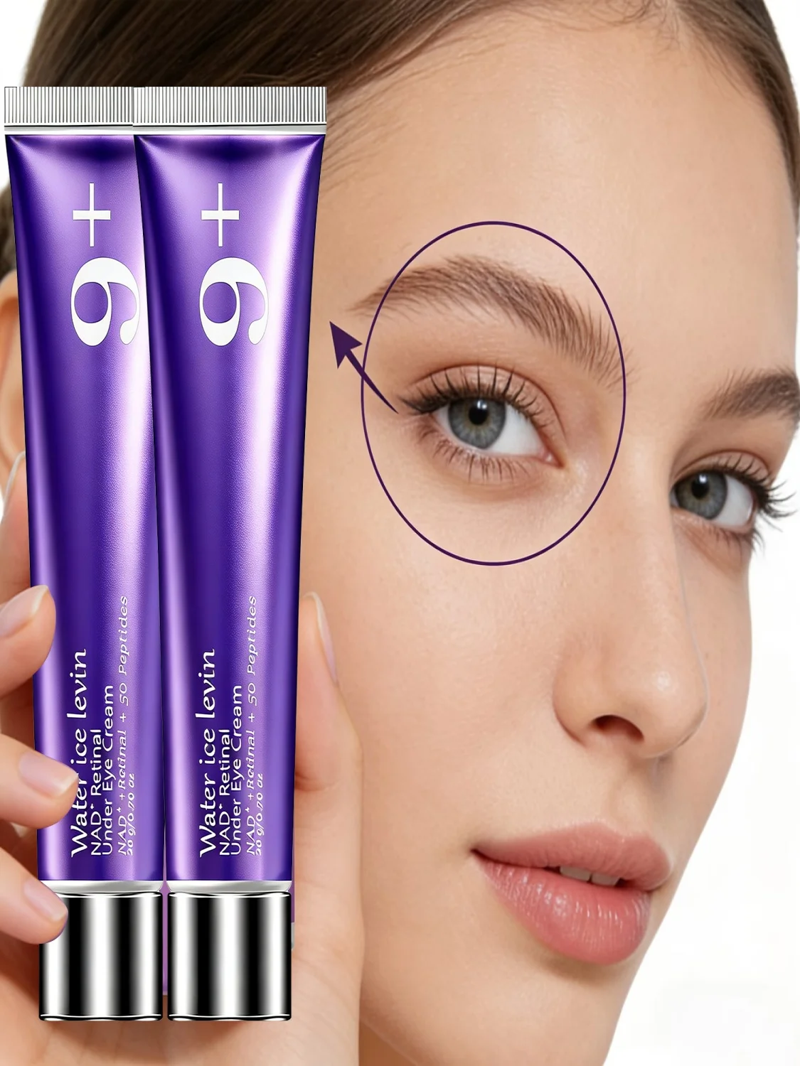 NAD+ Retinal-Peptid Augencreme mit Kollagen, Feuchtigkeitsspendend & Straffend für die Haut unter den Augen